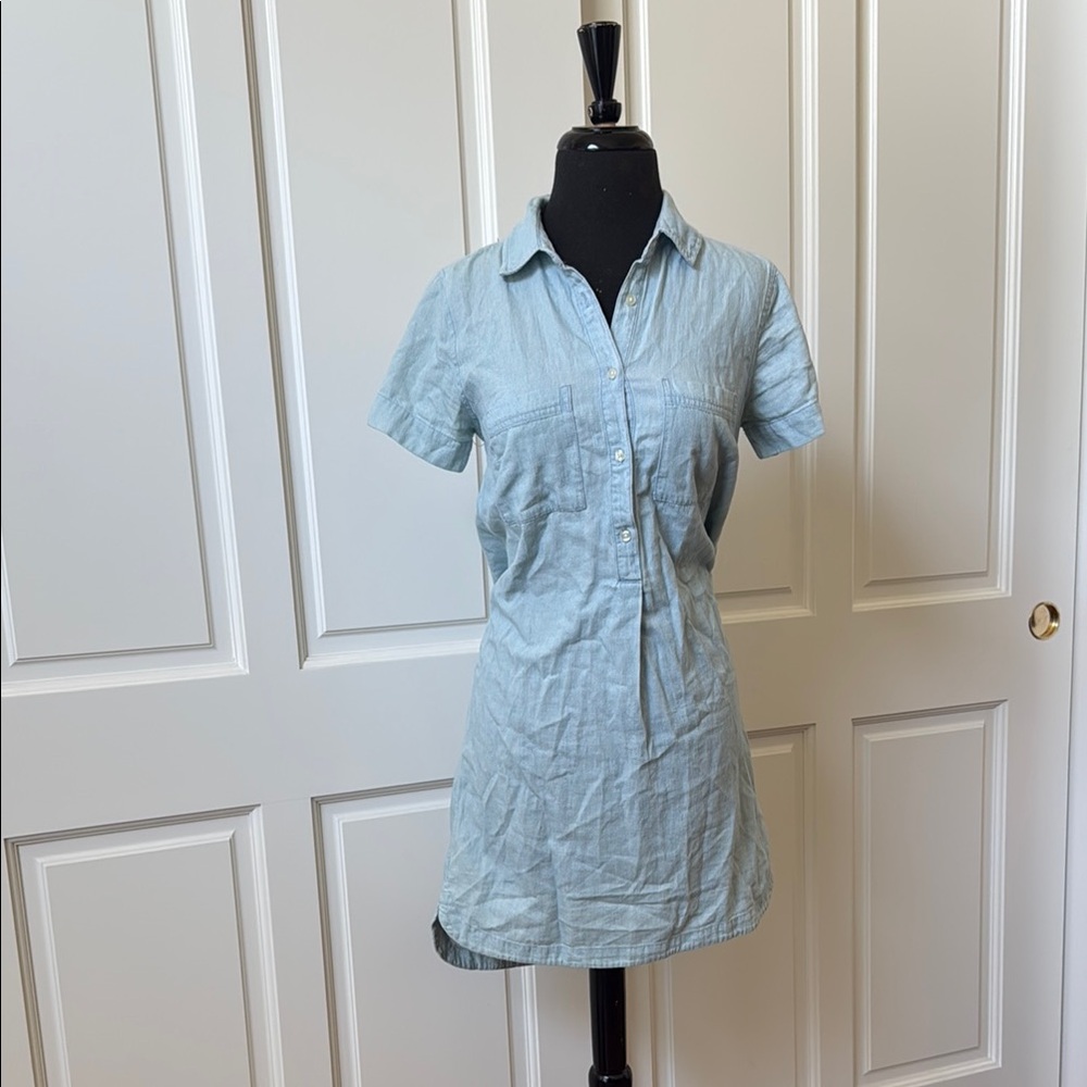 Old Navy Light Blue Shirt Dress